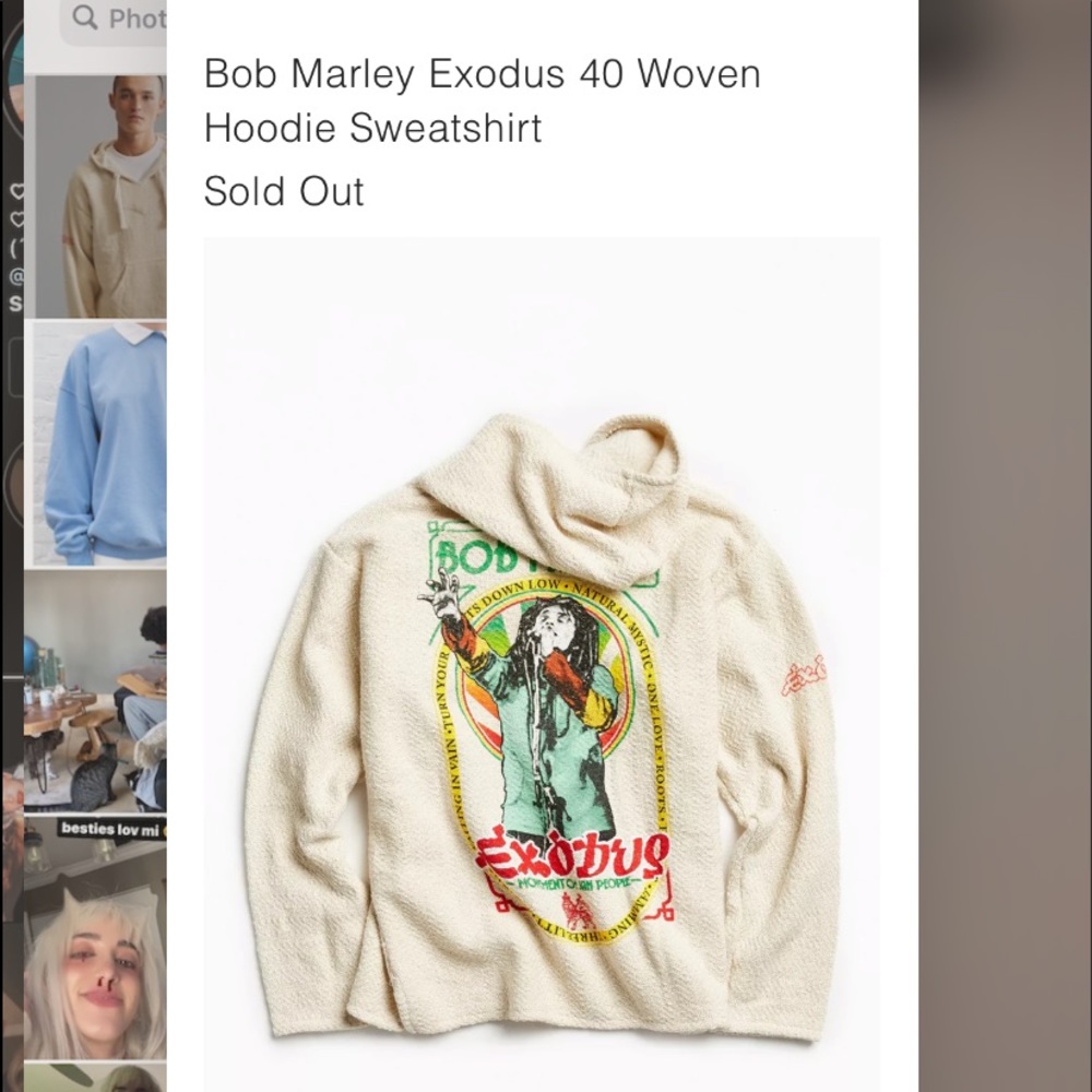 Bob Marley exodus woven hoodie